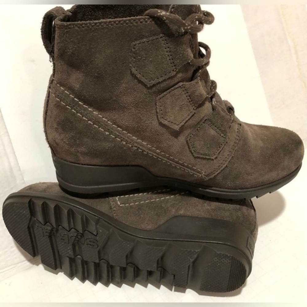 Sorel Leather Wedge Ankle Booties